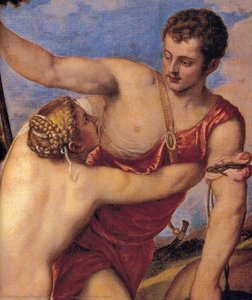 Venus And Adonis (detail) — Titian, Renaissance Italian Painting