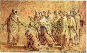 Delivery of the keys to St. Peter, tapestry design.