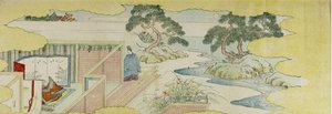 Hofadl Stehend Vor Dem Zimmer Einer Frau — Katsushika Hokusai