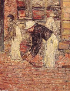 Bricklayers — Frederick Childe Hassam