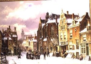 Snow In Amsterdam — Willem Koekkoek