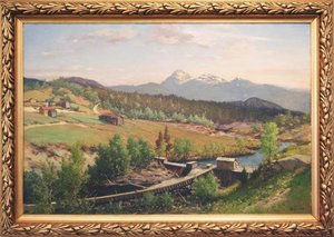 Fjellgård Med Tømmerdrift — Andreas Edvard Disen
