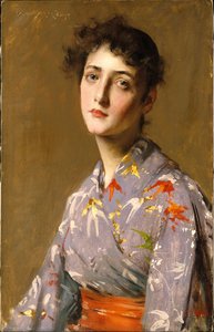 Girl In A Japanese Costume — William Merritt Chase, Impressionism
