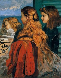Three English Girls At A Window — Gustave Courbet, Realism