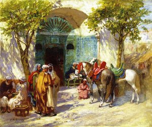 Outside The Mosque — Frederick Arthur Bridgman