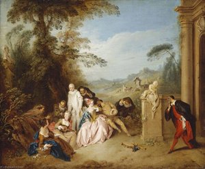 Fete Champetre With Italian Comedians — Jean-baptiste Pater