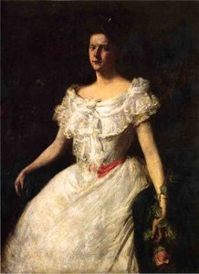 Portrait Of A Lady With A Rose — William Merritt Chase