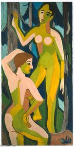 Zwei Akte Im Wald Ii — Ernst Ludwig Kirchner