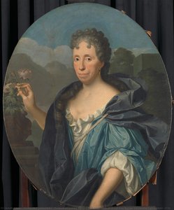 Portrait of Sabina Agneta d"Acquet, Wife of Arent van Buren, Christoffel Lubienitzki, 1721