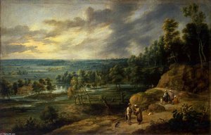 Landscape With A Fortune-teller — Lucas Van Uden, Baroque