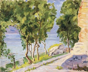 Small Trees By Lake Como — Winston Spencer Churchill
