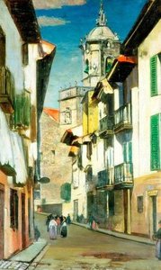 A Street In Fuenterrabía — William York Macgregor