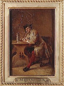 Le Fumeur, Époque Louis Xv — Jean-louis Ernest Meissonier