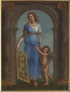 Vénus et l'Amour, avec le signe du Taureau. Avril