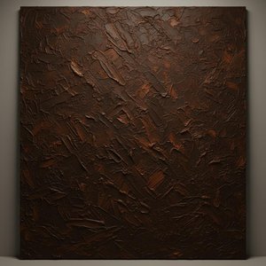Monolithische Erde: Eine Skulpturale Studie In Umbra Und Unendlicher Impasto-textur — David Moreau, Gips- & Texturkunst