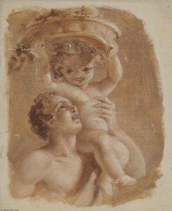 Man Carrying Child On Left Shoulder — Edmund Thomas Parris