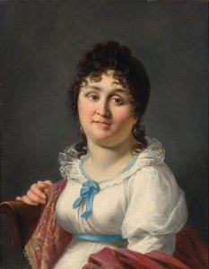 Madame Regnault With A Blue Ribbon — Jean Baptiste Baron Regnault