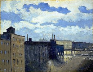 New York Street At Dusk — Louis Michel Eilshemius