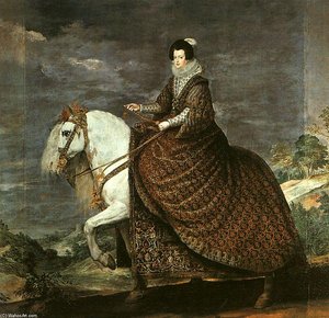Retrato Ecuestre De Isabel De Borbón — Diego Rodríguez De Silva Y Velázquez, Baroque Painting