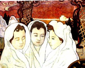 Triple Portrait De Marthe Fiancee — Denis Maurice