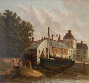 Town Mill with a Ship