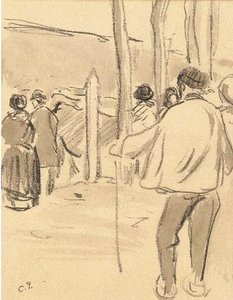Marché Au Bétail — Camille Pissarro, Impressionism