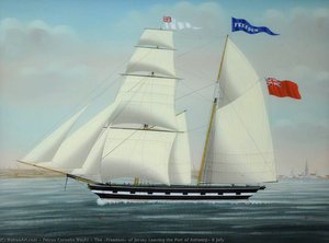 The 'Freedom' of Jersey Leaving the Port of Antwerp, 8 July