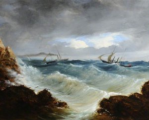 Rescue Of Rms 'dispatch' By Hms 'dasher', 17 October 1853 — Philip John Ouless