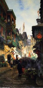 Street In Chinatown, San Francisco — Edwin Deakin, Realism