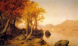 Indian Summer, Lake George — Louis Remy Mignot