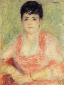 Portrait In A Pink Dress — Pierre-auguste Renoir, Impressionism