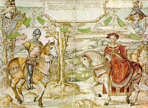 Count Henry I Of Nassau With His Bride — Bernaert Van Orley