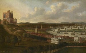 View From One Tree Hill The Queen's House And The Royal Observatory, Greenwich — Jan Griffier I