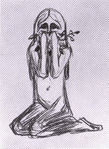 Omega And Flowers — Edvard Munch