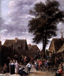Kermis At The Half Moon Inn (detail) — David Teniers The Younger