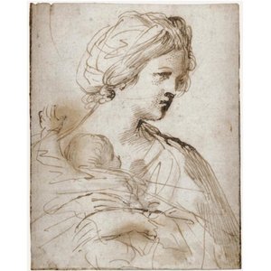 Donna Con Bambino — Guercino