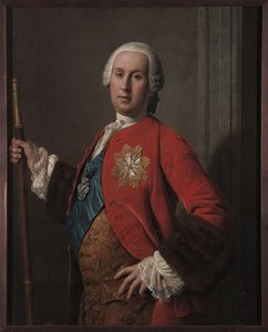 Portrait Of Jerzy August Mniszech (1715–1778), His Own Coat Of Arms — Пьетро Антонио Ротари