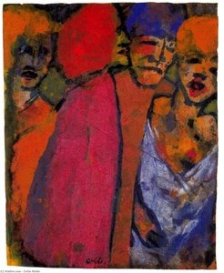 Encounter (four Figures) — Emile Nolde, Expressionism