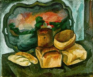 Breads And The Tray — Pyotr Konchalovsky