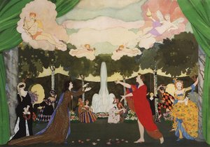 The Curtain Sketch For The Free Theater In Moscow — Konstantin Andreevic Somov