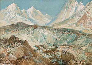 The Cow's Mouth Glacier, India — William Simpson