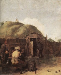 Seated Drinkers — Adriaen Brouwer, Baroque