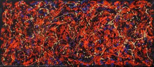 Abstract Red And Gold On Black — David Gwinnett