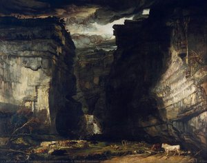 Gordale Scar (a View Of Gordale, In The Manor Of East Malham In Craven, Yorkshire, The Property Of Lord Ribblesdale) — James Ward, Romantic Landscape
