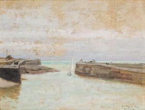 Entrance To The Harbour At St Valery En Caux — Józef Pankiewicz