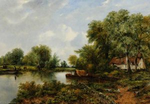 A Quiet Backwater In Suffolk — Frederick Waters (william) Watts