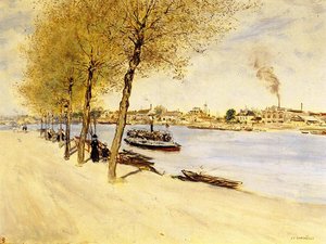 By The Water In Springtime — Jean-françois Raffaelli, Realism