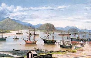 Português Veleiros E Navios No Porto De Santos — Benedito Calixto