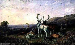 Deer In A Landscape — George Barret The Elder