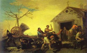 Fight At The Cock Inn — Francisco José De Goya Y Lucientes